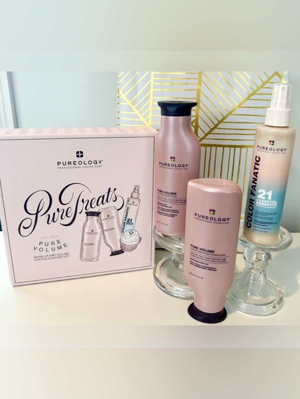 ✨Pureology Pure Treats Pure Volume Limited Edition 3-Piece Full Size Set✨NIB - Picture 1 of 3